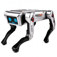 Robot caine inteligent cu telecomanda pentru copii 6 ani+, 20 functii interactive, senzori pentru evitarea obstacolelor, deplasare autonoma si miscari