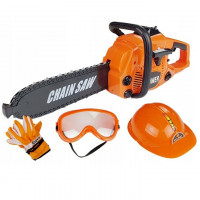 Set drujba pentru copii cu sunete, lant rotativ, casca, ochelari si manusi, 40x15x10 cm, multicolor
