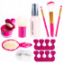 Trusa de machiaj pentru fetite, geanta cu 22 de accesorii cosmetice, fara lichide sau substante chimice, roz [16]
