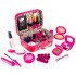 Trusa de machiaj pentru fetite, geanta cu 22 de accesorii cosmetice, fara lichide sau substante chimice, roz [11]