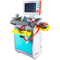 Set de joaca, carucior medical cu aparatura si instrumente, cu sunete si lumini Set de joaca, carucior medical cu aparatura si instrumente, cu sunete si lumini