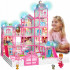 Casa de papusi pentru copii cu 374 piese, animale, mobilier si accesorii, 80x60x50 cm, roz [2]