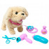 Catel interactiv pentru copii cu sunete, mers, melodii, lesa si accesorii de ingrijire, 23x12x21 cm, bej [11]