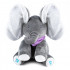Jucarie plus interactiva elefant pentru copii, canta, misca urechile, joc cucu-bau, 30x30x25 cm, gri [2]