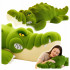 Jucarie de plus Crocodil urias 100 cm, multifunctionala 2 in 1, perna moale pentru imbratisat si relaxare, umplutura elastica din fibre, ideala pentru [3]
