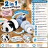 Jucarie de plus reversibila 2 in 1 Panda si Pinguin, transformabila prin intoarcere pentru 2 personaje intr-o singura jucarie, material moale si pufos [2]
