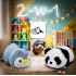 Jucarie de plus reversibila 2 in 1 Panda si Pinguin, transformabila prin intoarcere pentru 2 personaje intr-o singura jucarie, material moale si pufos [4]