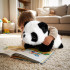 Jucarie de plus reversibila 2 in 1 Panda si Pinguin, transformabila prin intoarcere pentru 2 personaje intr-o singura jucarie, material moale si pufos [11]