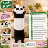 Jucarie de plus Panda urias 70 cm, multifunctionala 2 in 1, perna moale pentru imbratisat si relaxare, umplutura pufoasa din poliester, ideala pentru [2]