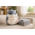 Jucarie plus hamster cu paturica ascunsa, plus moale pentru copii, 50x28 cm, gri [5]