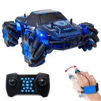 Masina teren 4x4 telecomandata cu role laterale, control gesturi si functie drift, 27x22x13 cm, negru Masina teren 4x4 telecomandata cu role laterale, control gesturi si functie drift, 27x22x13 cm, negru