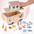 Arca lui Noe din lemn, jucarie educativa cu 17 figurine, 25x13x23 cm, multicolor [7]