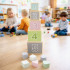 Cuburi educative din lemn 5 piese cu forme geometrice, 48 cm, multicolor [7]