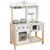Bucatarie pentru copii din lemn cu accesorii si sunete, 60x30x85 cm, multicolor