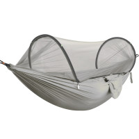 Hamac Sersimo dublu din material parasuta 140x260cm, cu plasa de tantari, gri Hamac Sersimo dublu din material parasuta 140x260cm, cu plasa de tantari, gri