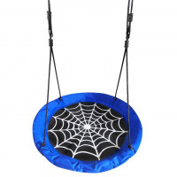 Leagan tip cuib Spider, 100cm, inaltime reglabila, 150 kg, Albastru Negru Leagan tip cuib Spider, 100cm, inaltime reglabila, 150 kg, Albastru Negru