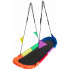 Leagan tip hamac 167x75 cm, cu rama metalica si steaguri colorate, prindere dubla, multicolor [3]