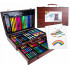 Set desen si pictura XL 130 piese cu valiza din lemn, 37x23x8 cm, multicolor [2]