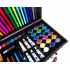 Set desen si pictura XL 130 piese cu valiza din lemn, 37x23x8 cm, multicolor [7]