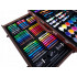 Set desen si pictura XL 130 piese cu valiza din lemn, 37x23x8 cm, multicolor [9]