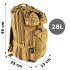 Rucsac militar pentru drumetie, impermeabil, ultra usor, 4 compartimente, 28litri, verde [13]