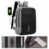 Rucsac impermeabil, cu sistem antifurt, port USB, 45x14x30cm, 25litri, negru si gri [7]