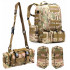Rucsac militar pentru drumetie, impermeabil, ultra usor, 4 in 1, 50litri, culoare combat camuflaj [15]