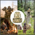 Rucsac militar pentru drumetie, impermeabil, ultra usor, 4 in 1, 50litri, culoare combat camuflaj [6]