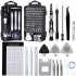 Set surubelnite de precizie 135 piese, cu 114 biti Imbus, Torx, cruce si drepti, prelungitoare, penseta, magnetizator si accesorii pentru demontarea c [2]