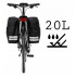 Geanta bicicleta spate 34x12x32 cm, 20L, poliester impermeabil, prindere pe portbagaj, negru [11]