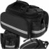 Geanta bicicleta spate 32x17x28 cm, 30L, extensibila, poliester impermeabil, cu elemente reflectorizante, negru [14]