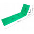 Sezlong de plaja pliabil, spatar cu cadru metalic, reglabil, 150x47x48 cm, verde [2]