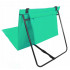 Sezlong de plaja pliabil, spatar cu cadru metalic, reglabil, 150x47x48 cm, verde [4]