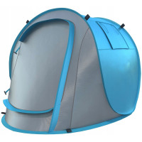 Cort plaja si picnic Sersimo, protectie UV, 210x130x90 cm, albastru gri