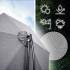 Umbrela pentru gradina XL cu rotatie 360 si ventilatie, diametru 300 cm, gri [10]