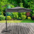 Umbrela de gradina cu brat lateral, inclinabila, panza poliester 160 g/mp, husa de protectie, 300 cm, gri [5]