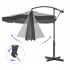 Umbrela de gradina cu brat lateral, inclinabila, panza poliester 160 g/mp, husa de protectie, 300 cm, gri [8]
