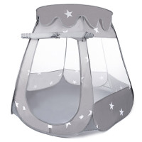 Tarc loc de joaca pentru copii sau bebe, material textil, gri, 120x120x86cm Tarc loc de joaca pentru copii sau bebe, material textil, gri, 120x120x86cm