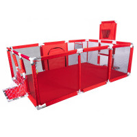 Tarc loc de joaca XXL pentru copii sau bebe, material textil, rosu, 230x122x62cm Tarc loc de joaca XXL pentru copii sau bebe, material textil, rosu, 230x122x62cm