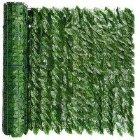 Panou paravan cu frunze artificiale pentru gard sau balcon, 100x300cm, verde Panou paravan cu frunze artificiale pentru gard sau balcon, 100x300cm, verde