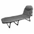 Pat pliabil camping Deluxe Trip cu spatar reglabil tip sezlong, 200x65x32 cm, gri [4]