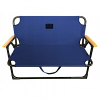 Bancuta pliabila dubla pentru terasa si gradina, structura metalica, 109x64x67 cm, albastru Bancuta pliabila dubla pentru terasa si gradina, structura metalica, 109x64x67 cm, albastru