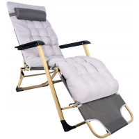 Sezlong pliabil pentru plaja sau gradina, cu perna si tetiera, functie pat, 64x178cm, gri Sezlong pliabil pentru plaja sau gradina, cu perna si tetiera, functie pat, 64x178cm, gri
