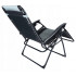 Sezlong scaun pliant plaja sau gradina, Siesta, gravitatie zero, cu tetiera, 175x75x110 cm, negri gri [12]