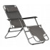 Sezlong pliabil, cadru metalic, reglabil in 3 pozitii pana la complet orizontal, cu tetiera, 153x60 cm, gri [7]