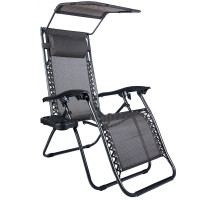 Sezlong pliabil cu parasolar si tetiera, reglabil in 2 pozitii, suport pahare, 174cm, gri Sezlong pliabil cu parasolar si tetiera, reglabil in 2 pozitii, suport pahare, 174cm, gri