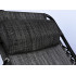 Sezlong pliabil pentru gradina cu tetiera, cadru metalic, suport pahare, maxim 120 kg, 174x65x112 cm, gri [4]