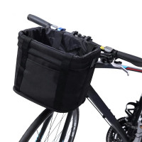 Cos bicicleta fata 34x24x25 cm, aluminiu si material textil, sistem click, cu husa ploaie, negru Cos bicicleta fata 34x24x25 cm, aluminiu si material textil, sistem click, cu husa ploaie, negru