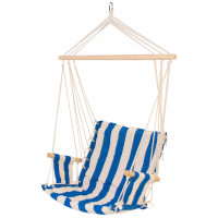 Hamac scaun suspendat brazilian Sersimo, 120kg, albastru alb