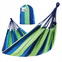 Hamac doua persoane, Sersimo, 200x150 cm, verde albastru Hamac doua persoane, Sersimo, 200x150 cm, verde albastru